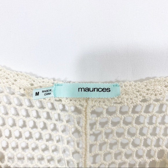 NWT Maurices Crocheted Boho Fringe Top - Picture 7 of 9